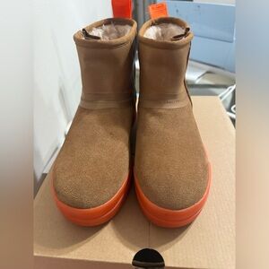 UGG Tan and Orange Ankle Booties
